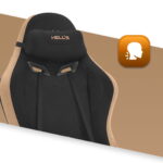 Геймерське крісло Hell's Chair HC-1012 Black  Biege тканина/замша - Зображення 4