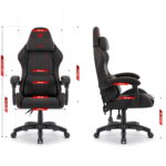 Геймерське крісло Hell's Chair HC-1014 Black Red тканина - Зображення 2