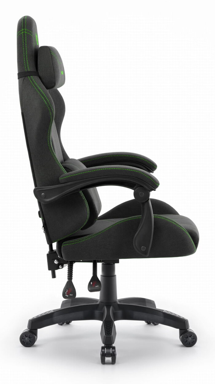 Геймерське крісло Hell's Chair HC-1014 Black Green тканина - Зображення 8