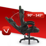 Геймерське крісло Hell's Chair HC-1014 Black Green тканина - Зображення 5