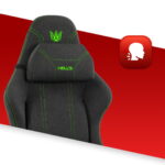 Геймерське крісло Hell's Chair HC-1014 Black Green тканина - Зображення 4