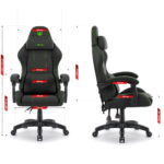 Геймерське крісло Hell's Chair HC-1014 Black Green тканина - Зображення 2