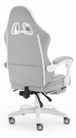 Геймерське крісло Hell's Chair HC-1015 Grey White тканина - Зображення 6