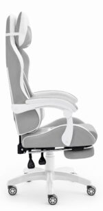 Геймерське крісло Hell's Chair HC-1039 2.0 Grey White тканина - Зображення 9