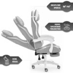 Геймерське крісло Hell's Chair HC-1039 2.0 Grey White тканина - Зображення 5