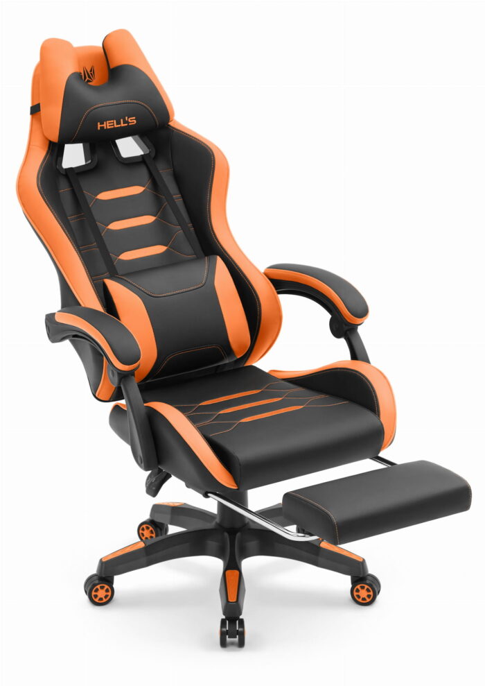 Геймерське крісло Hell's Chair HC-1039 2.0 Orange екошкіра - Зображення 9
