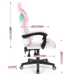 Геймерське крісло екошкіра Hell's Chair HC- 1004 Pink Rainbow - Зображення 8