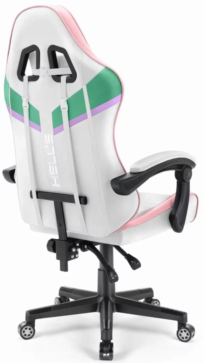 Геймерське крісло екошкіра Hell's Chair HC- 1004 Pink Rainbow - Зображення 3