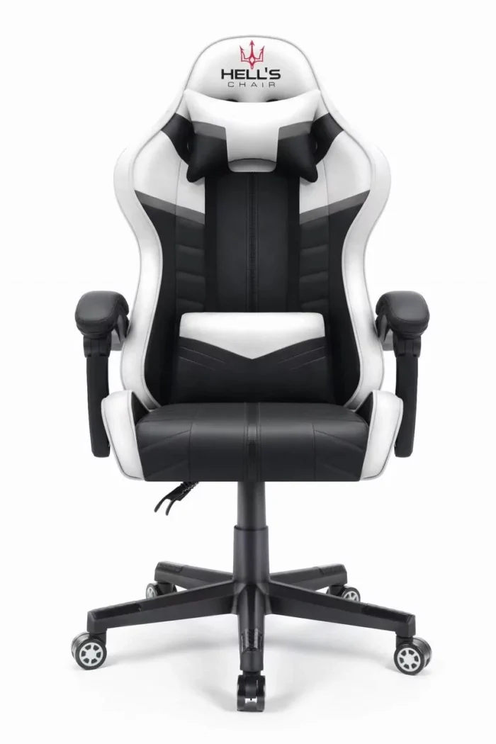 Геймерське крісло екошкіра Hell's Chair HC- 1004 White-Black - Зображення 6