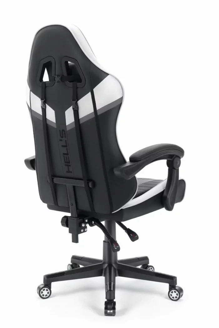 Геймерське крісло екошкіра Hell's Chair HC- 1004 White-Black - Зображення 8