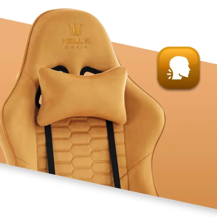 Геймерське крісло тканинне Hell's Chair HC-1000 Gold - Зображення 3