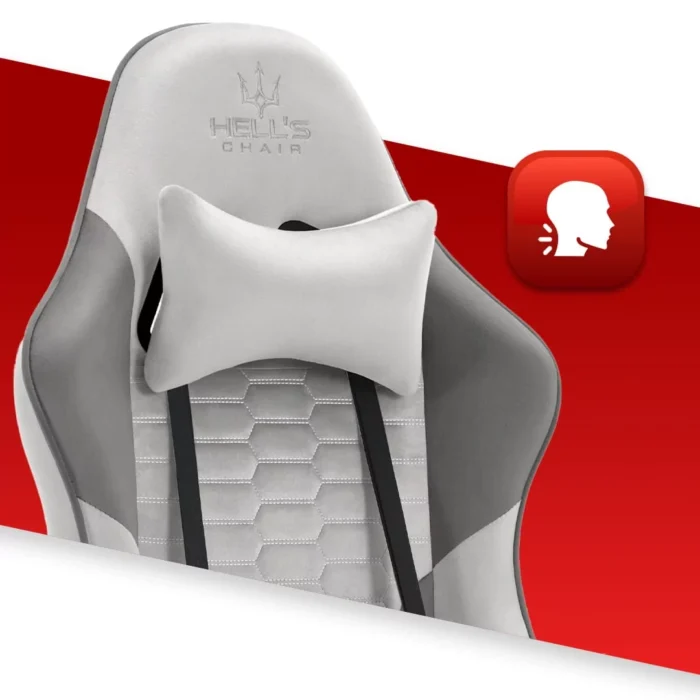 Геймерське крісло тканинне Hell's Chair HC-1000 Grey-Blask - Зображення 5