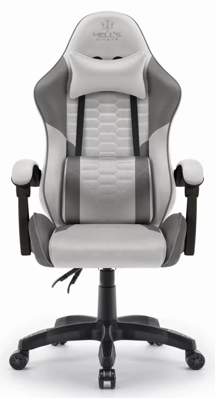 Геймерське крісло тканинне Hell's Chair HC-1000 Grey-Blask - Зображення 2