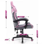 Геймерське крісло тканина  Hell's Chair HC- 1004 сіро-рожеве - Зображення 5