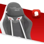 Геймерське крісло Hell's Chair HC-1012 Grey White тканина - Зображення 7