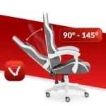 Геймерське крісло Hell's Chair HC-1012 Grey White тканина - Зображення 5