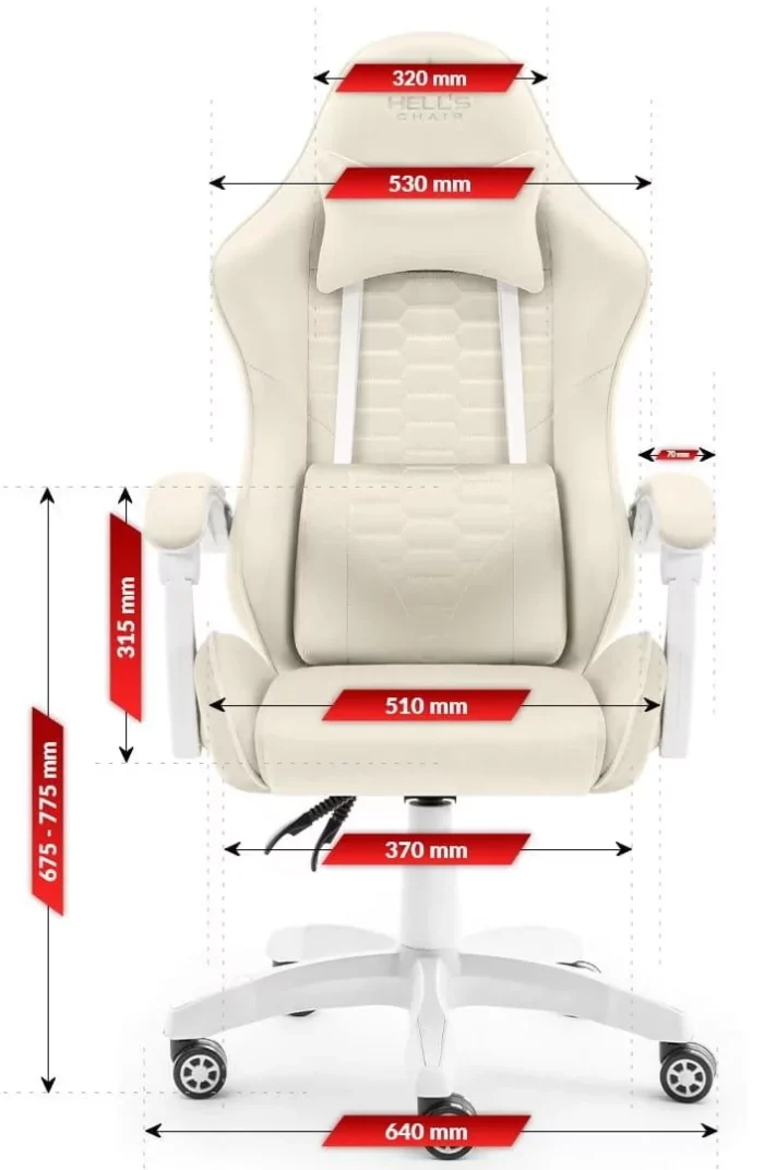Геймерське крісло тканинне Hell's Chair HC-1000 Beighe - Зображення 2