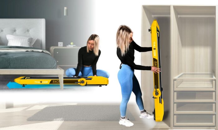 Бігова доріжка електрична THUNDER RACE-GOLD - Зображення 4