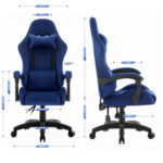 Геймерське крісло тканинне Hell's Chair HC-1000 Dark Blue - Зображення 9