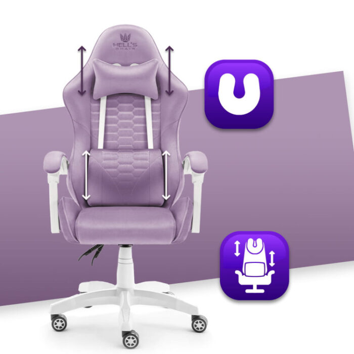 Геймерське крісло тканинне Hell's Chair HC-1000 Purple - Зображення 4