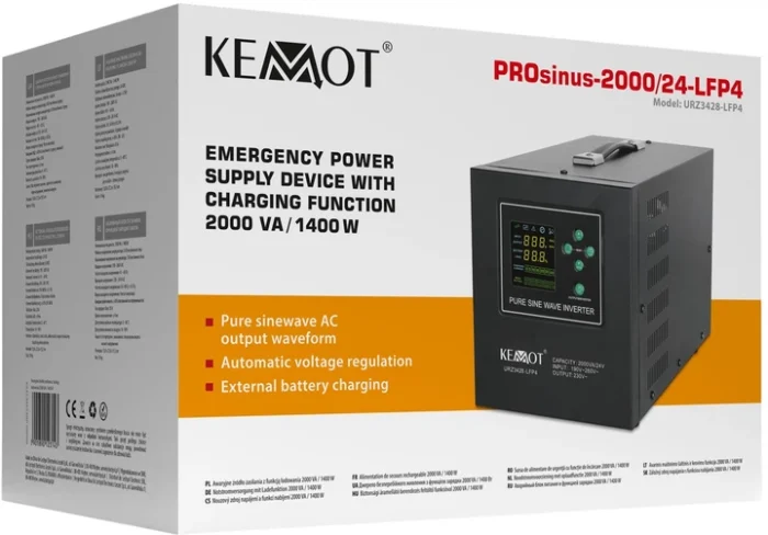 ДБЖ Kemot PROsinus-2000/24-LFP4 1400Вт/2000ВА (5901890123143) - Зображення 5