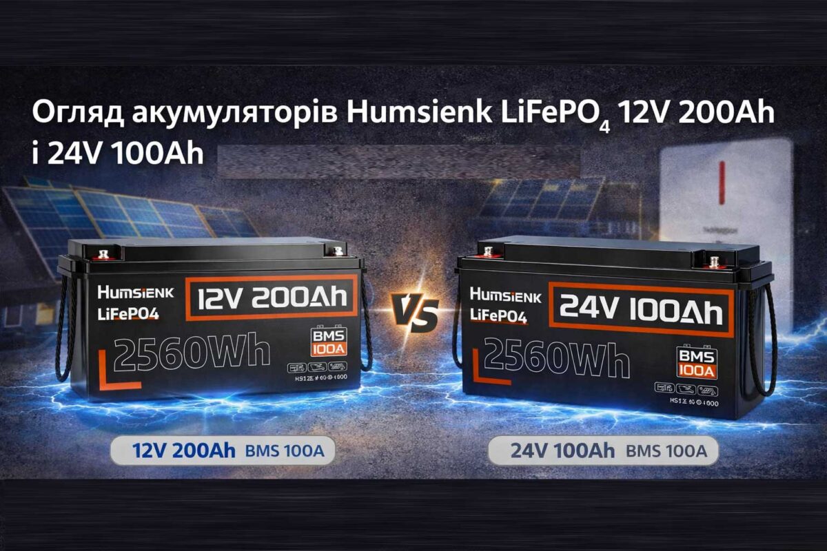 Порівняння акумуляторів Humsienk LiFePO₄: 12V 200Ah vs 24V 100Ah