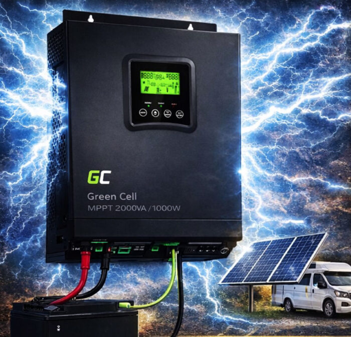 Автономний гібридний інвертор GREEN CELL 2000VA 1000W 12V MPPT INVSOL01