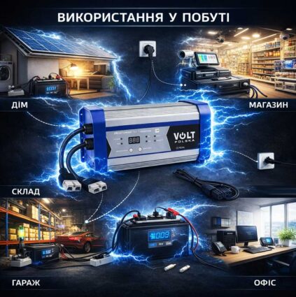 Зарядний пристрій для акумуляторів AGM GEL VRLA LiFePO4 Volt Polska 12V 40A 7-ступінчастий 6PRLIFE40A