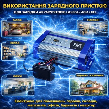 Регульований зарядний пристрій Volt Polska12V 50A 6PRLIFE50A для LiFePO4 AGM GEL акумуляторів
