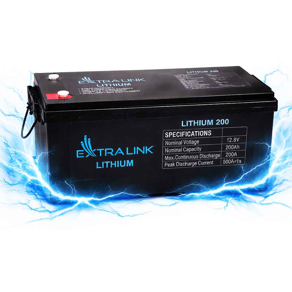 2324т.-2026-р Акумулятор LiFePO4 Extralink для ДБЖ/інвертора 12.8V 200Ah (EX.30479)