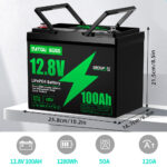 Акумулятор DATOU BOSS 12V 100Ah з BMS, LiFePO4 для сонячних систем, ДБЖ, RV (SP-DT-12V100A-B01-EU) - Зображення 3