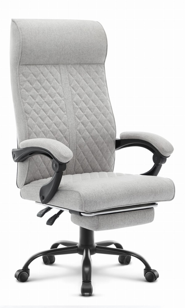 Fotel-biurowy-ergonomiczny-obrotowy-Hells-Chair-HC-1030-Grey-TKANINA Офісне крісло Hell's Chair HC-1030 сірого кольору - Зображення 1