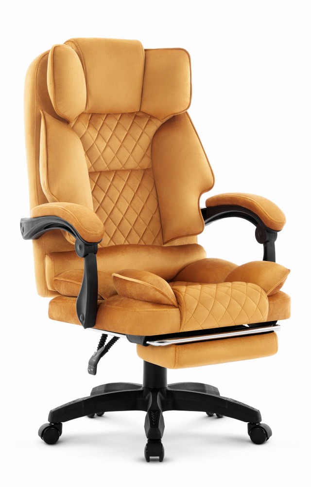 Fotel-biurowy-obrotowy-Hells-Chair-HC-1031-Mustard-Musztardowy-Tkanina Офісний стілець Hell's Chair HC-1031 з гірчичної тканини - Зображення 1