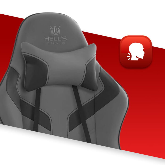 Геймерське крісло Hell's Chair HC-1007 Grey Black - Зображення 3
