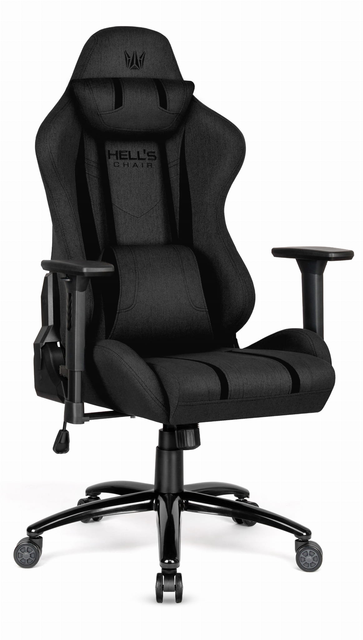 Fotel-gamingowy-Hells-Chair-HC-1013-Black-Tkanina Геймерське крісло Hell's Chair HC-1013 Black тканина - Зображення 1