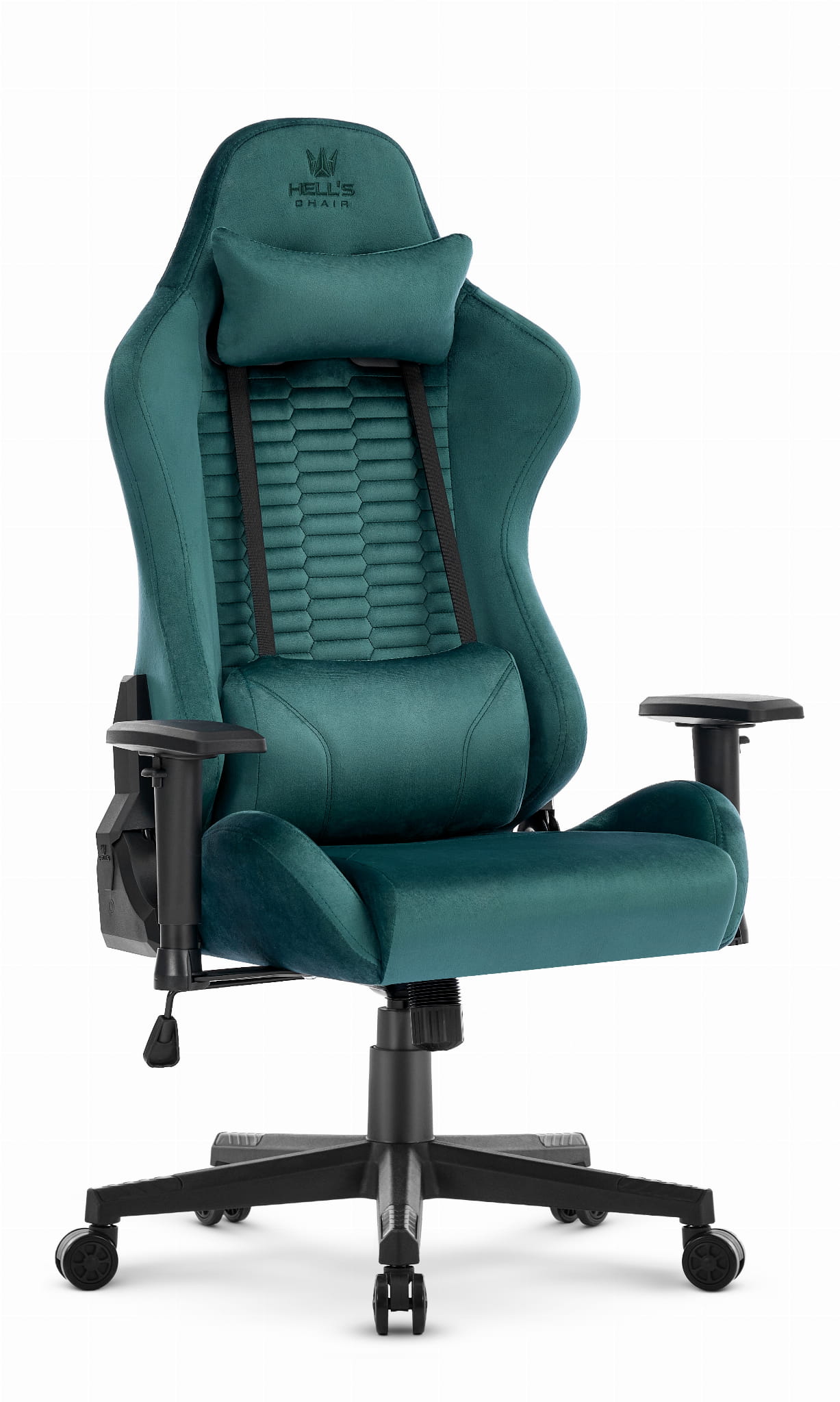 Fotel-gamingowy-Hells-Chair-HC-2000-Green-Zielony-Tkanina Геймерське крісло Hell's Chair HC-2000 Green тканина - Зображення 1