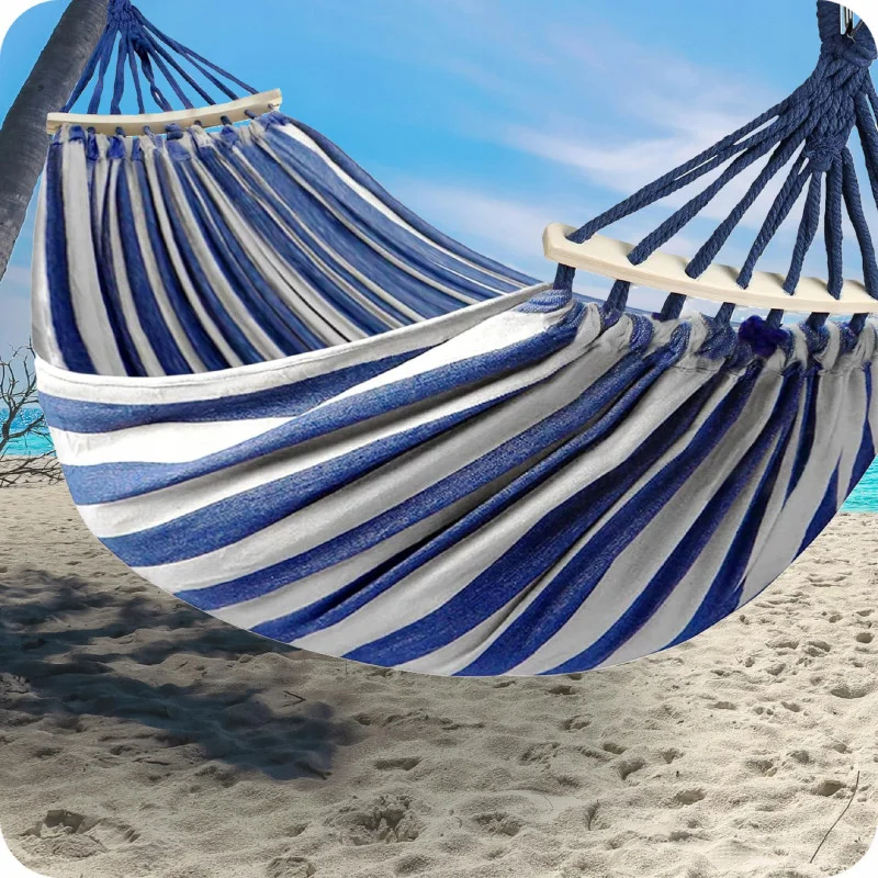 hamak-ogrodowy-2-osobowy-hustawka-xxl-mocny-wzmocniony-palak-duzy-torba Подвійний гамак KRUMAD XXL на 2 особи міцна, посилена, велика арка + сумка KMDW3 - Зображення 1