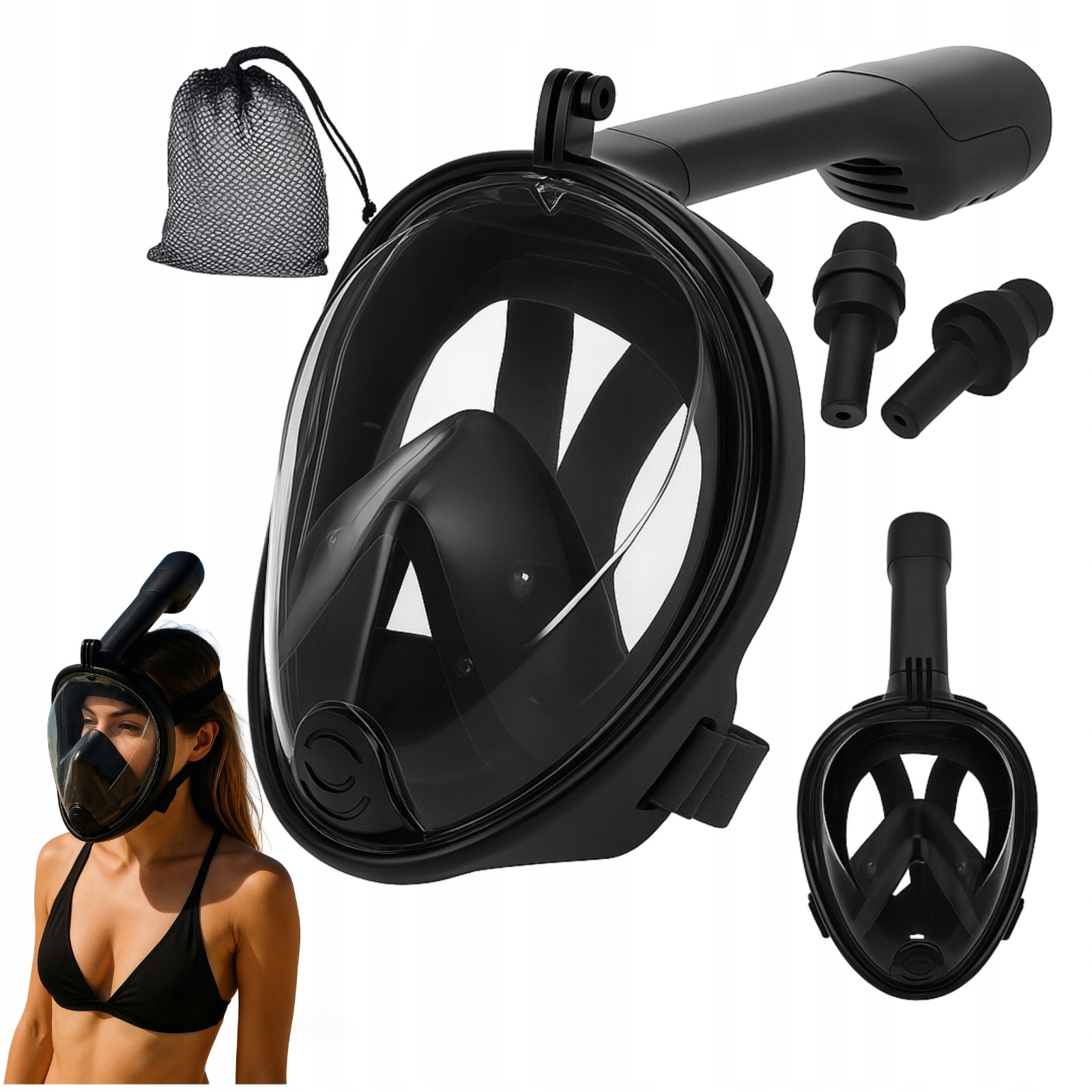 maska-skladana-do-snorkelingu-pelna-twarz-pod-wode-na-basen-dla-doroslych Маска для підводного плавання Trizand - Зображення 1