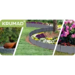 Садовий палісад  KRUMAN KMDW39 250 см x 23 см  сірий камінь - Зображення 2