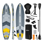 SUP-дошка REBEL ACTIVE PRO RBA-4518 335 см Сіра - комплект