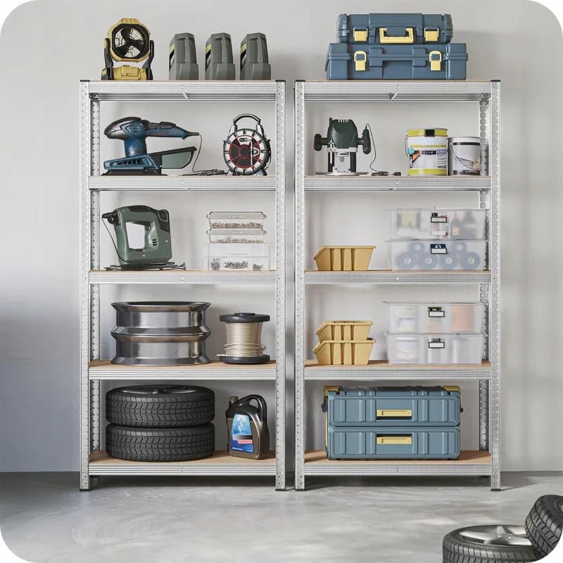 regal-magazynowy-metalowy-do-garazu-piwnicy-5-polek-180x90x40-cm-875-kg Універсальний стелаж з 5 полицями 180x90x40 KRUMAD KMDW78 - Зображення 1