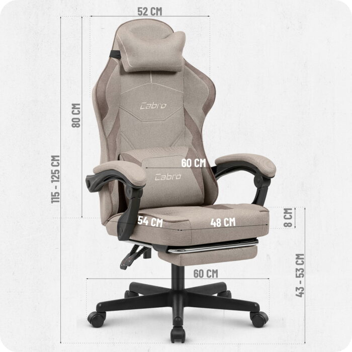 Ігрове крісло Cabro C502 Beige тканина - Зображення 12