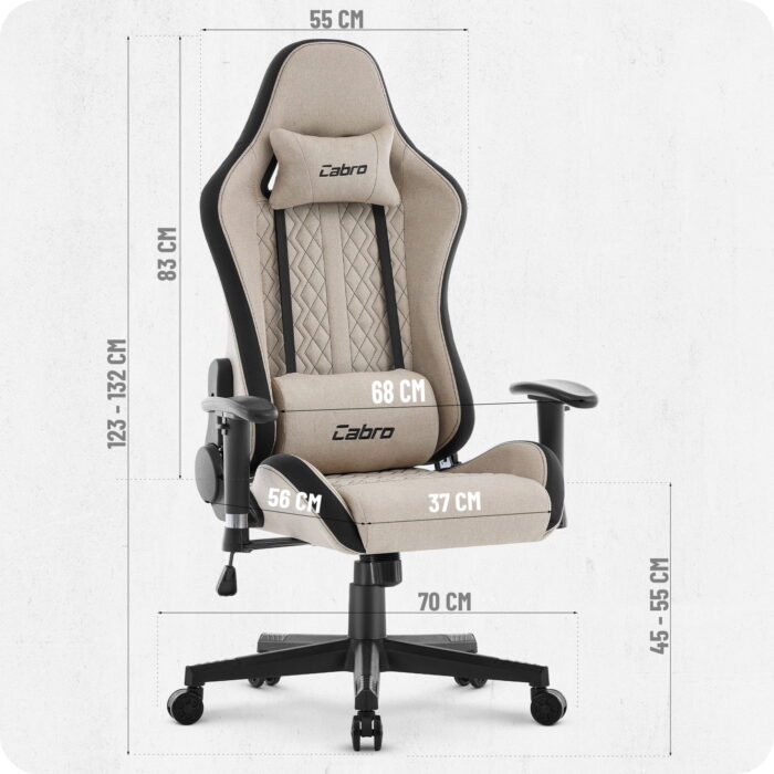 Ігрове крісло Cabro C508 Beige тканина - Зображення 4