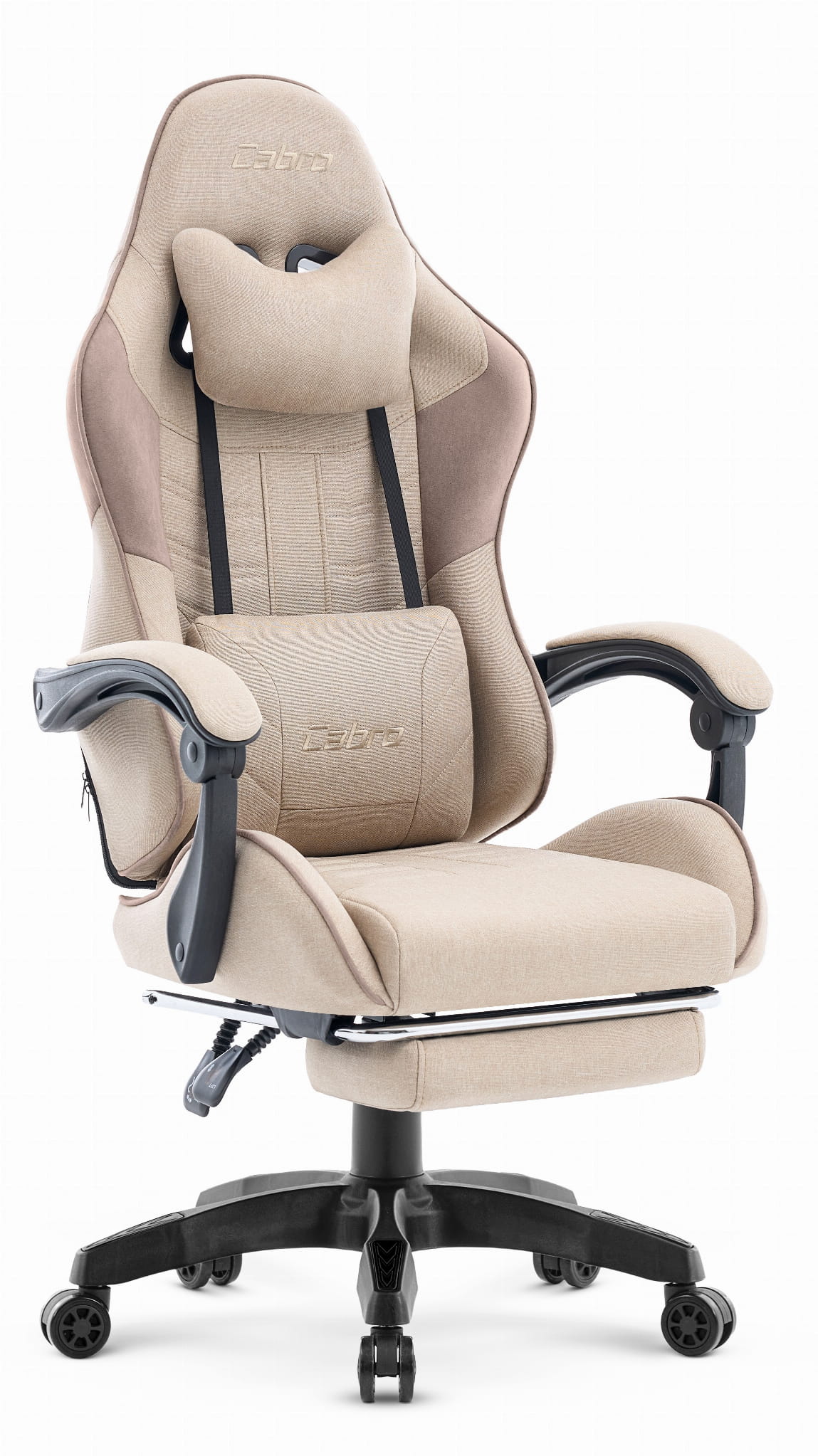 C501-Bezowy-2 Ігрове крісло Cabro C501 бежеве тканина - Зображення 1