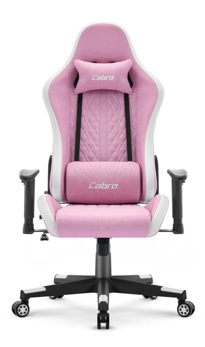 Ігрове крісло Cabro C508 Pink White тканина - Зображення 2