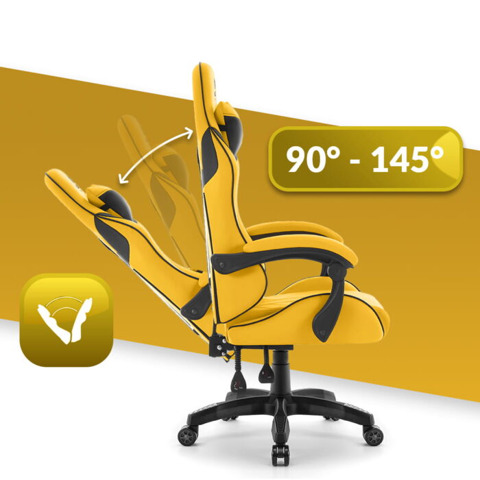 Геймерське крісло Hell's Chair HC-1007 Yellow Black - Зображення 9