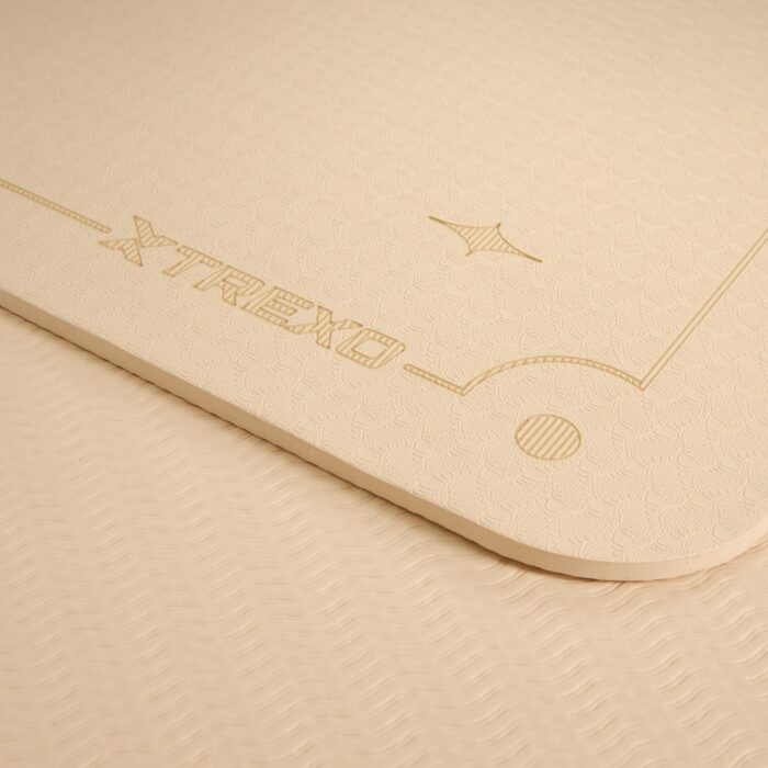 Килимок для йоги XTREXO EcoGrip 6 мм TXO-B4Z001-BZ світло-коричневий - Зображення 4