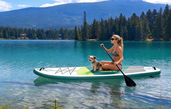 SUP-дошка надувна FunWater SUPFW69A 3.35м (зелений/білий) - Зображення 5