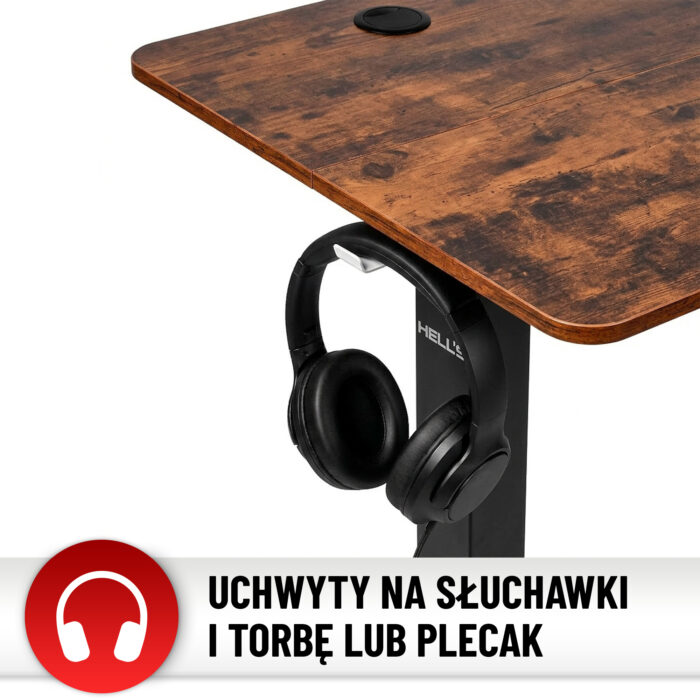 Стіл Hell's Chair Rustic Brown з електричним регулюванням 140x70 см - Зображення 11