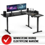 Стіл Hell's Chair Black з електричним регулюванням кутовий 180x120 см - Зображення 2